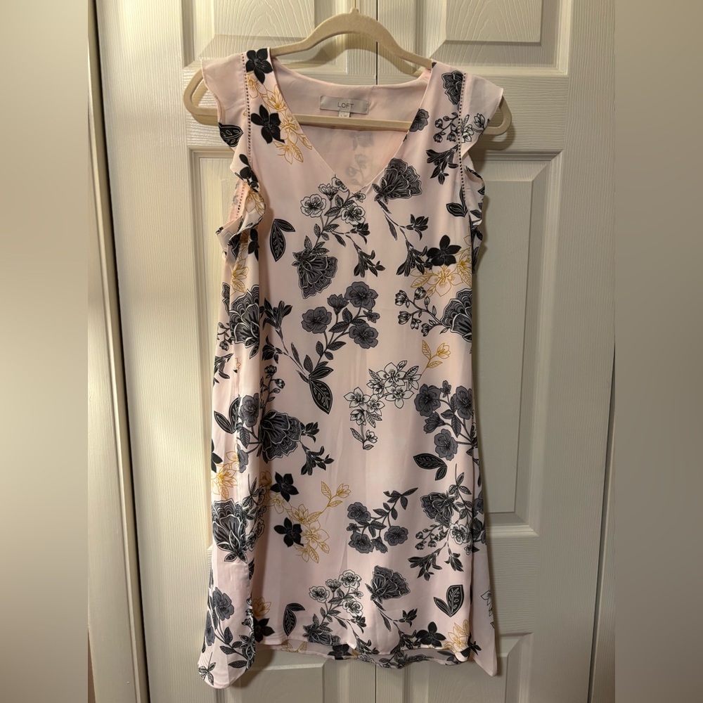 LOFT Pink Floral Dress